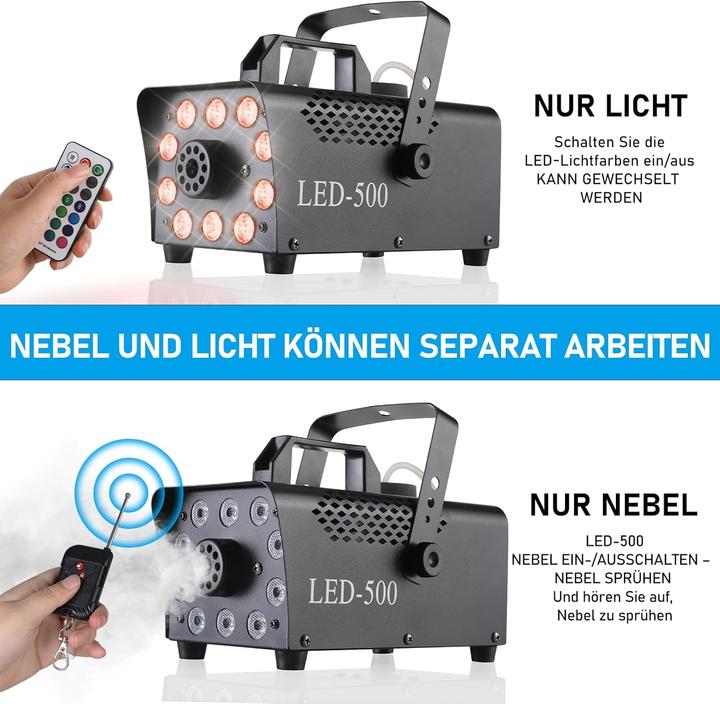 Produktbild Mamizo Mini-Nebelmaschine mit LED-Licht und Fernbedienung