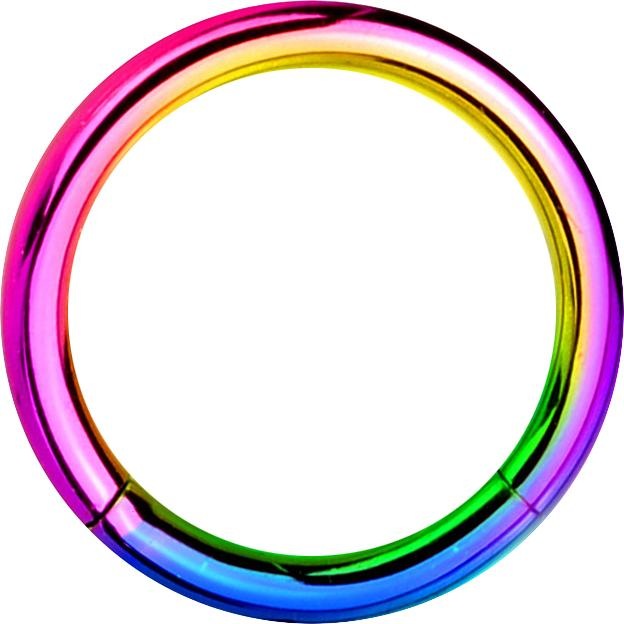 Image du produit Star Piercing Micro anneau segment coloré (sans laiton, Acier chirurgical 316L)