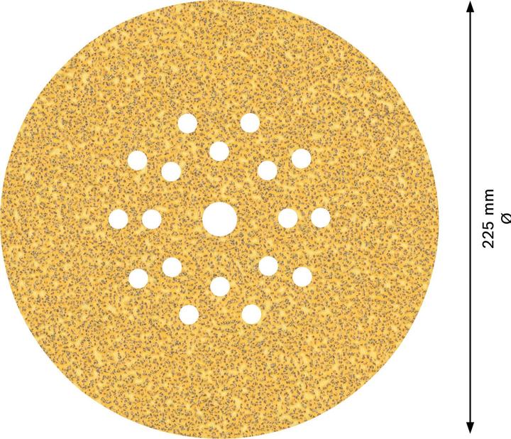 Actual product image Bosch Professional Zubehör EXPERT C470 Sandpaper with 19 holes for drywall sander, 225 mm, G 40, 25 pcs. (40)
