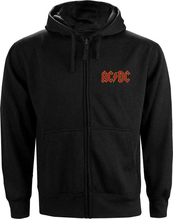 Immagine prodotto AC/DC Felpa con Cappuccio e Zip Intera Stampa posteriore Logo Donna (L)