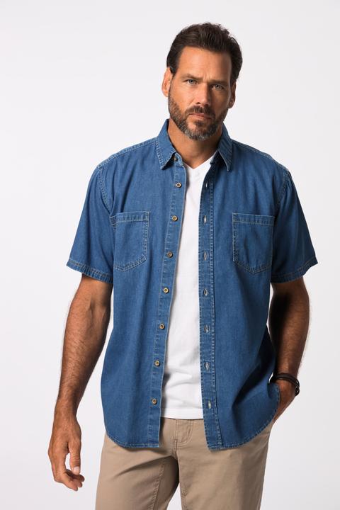 Immagine prodotto JP1880 Denimhemd, Denim, Halbarm, Modern Fit Passform, Kent Kragen, bis Gr. 8XL (3XL)