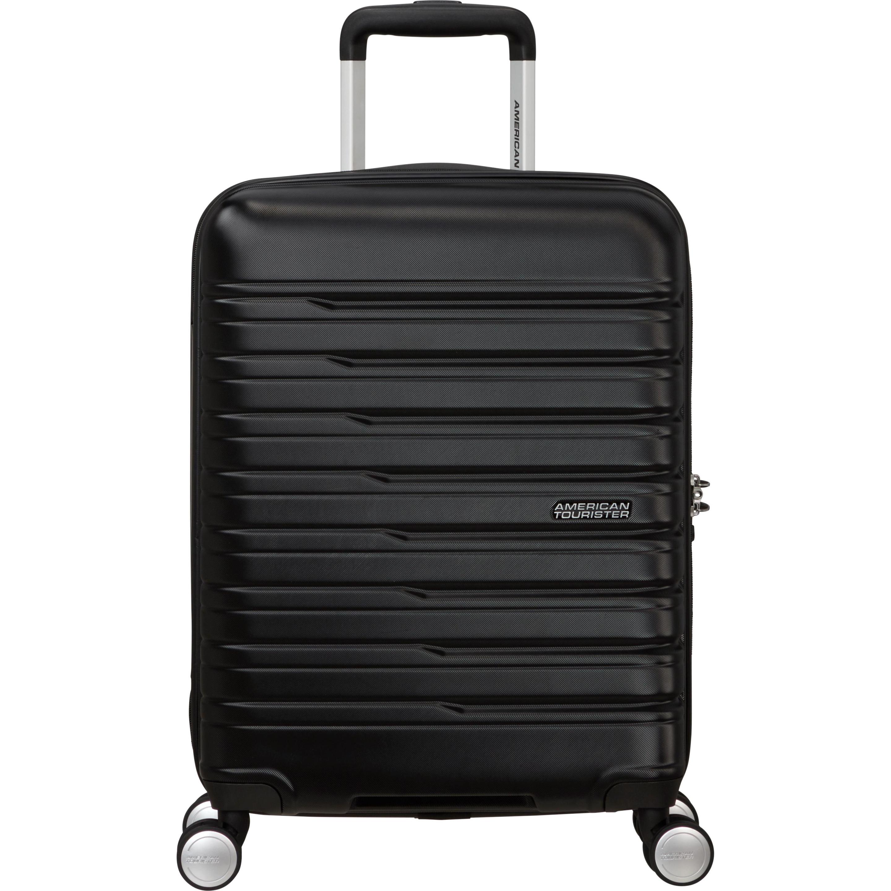 American Tourister, Valigia, Flashline Carrello da cabina a 4 ruote 55 cm, Nero, (32 l)
