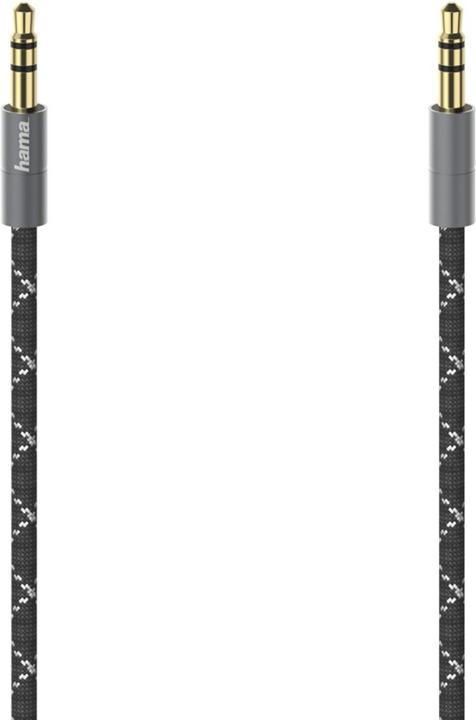 Image du produit Hama Câble audio, jack 3,5 mm st. - st., stéréo, métal, plaqué or, 0,75 m (0.75 m)