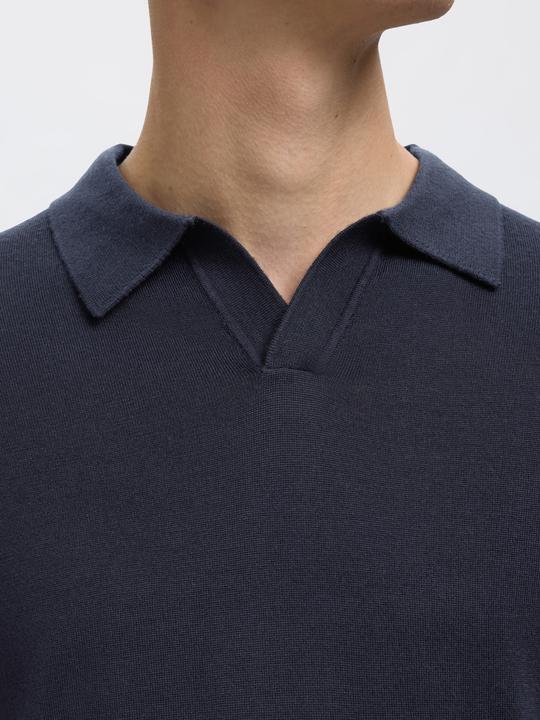 Actual product image Selected Homme 100% Merinowoll Polohemd aus Strick (S)