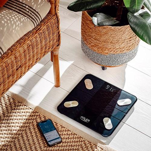 Image du produit Adler Smart Bathroom Scale | AD 8186b | Poids maximum (capacité) 180 kg | Précision 100 g | Indice de (180 kg)