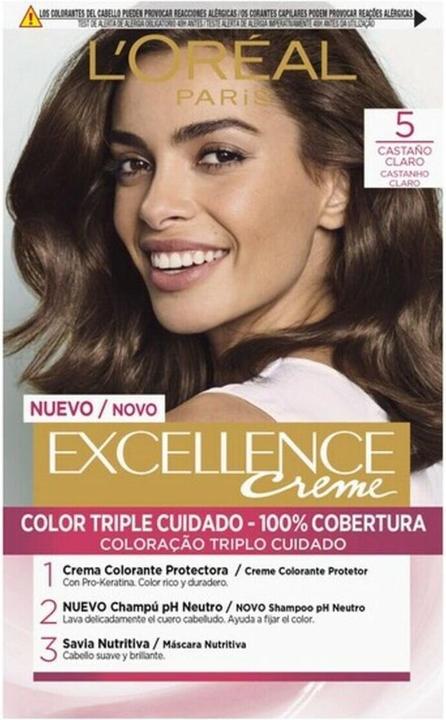 Image du produit L'Oréal Paris EXCELLENCE Encre crème #5-castaño claro (#5-castaño claro)