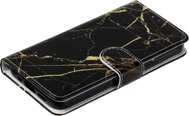 Produktbild Ueli Express iPhone 13 Mini Buch Etui Tasche mit Kartenfach Marmor Schwarz (Apple iPhone 13 mini)