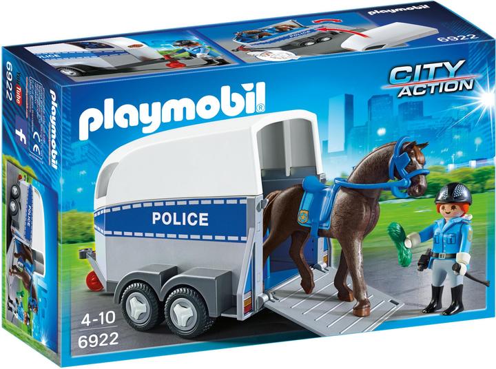 Produktbild Playmobil Berittene Polizei mit Anhänger (6922, Playmobil City Action)