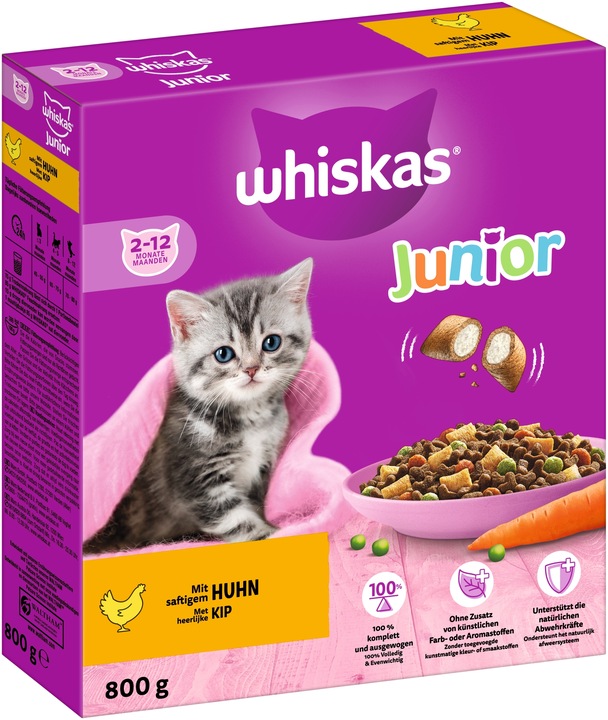 Actual product image Whiskas Junior with chicken (Junior, 800 g)