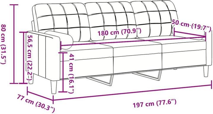 Produktbild vidaXL Lexine (3-Sitzer)