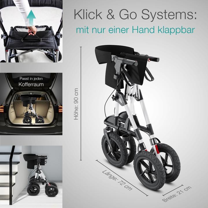 Produktbild Aktivshop Outdoor Rollator mit Luftbereifung Komfort