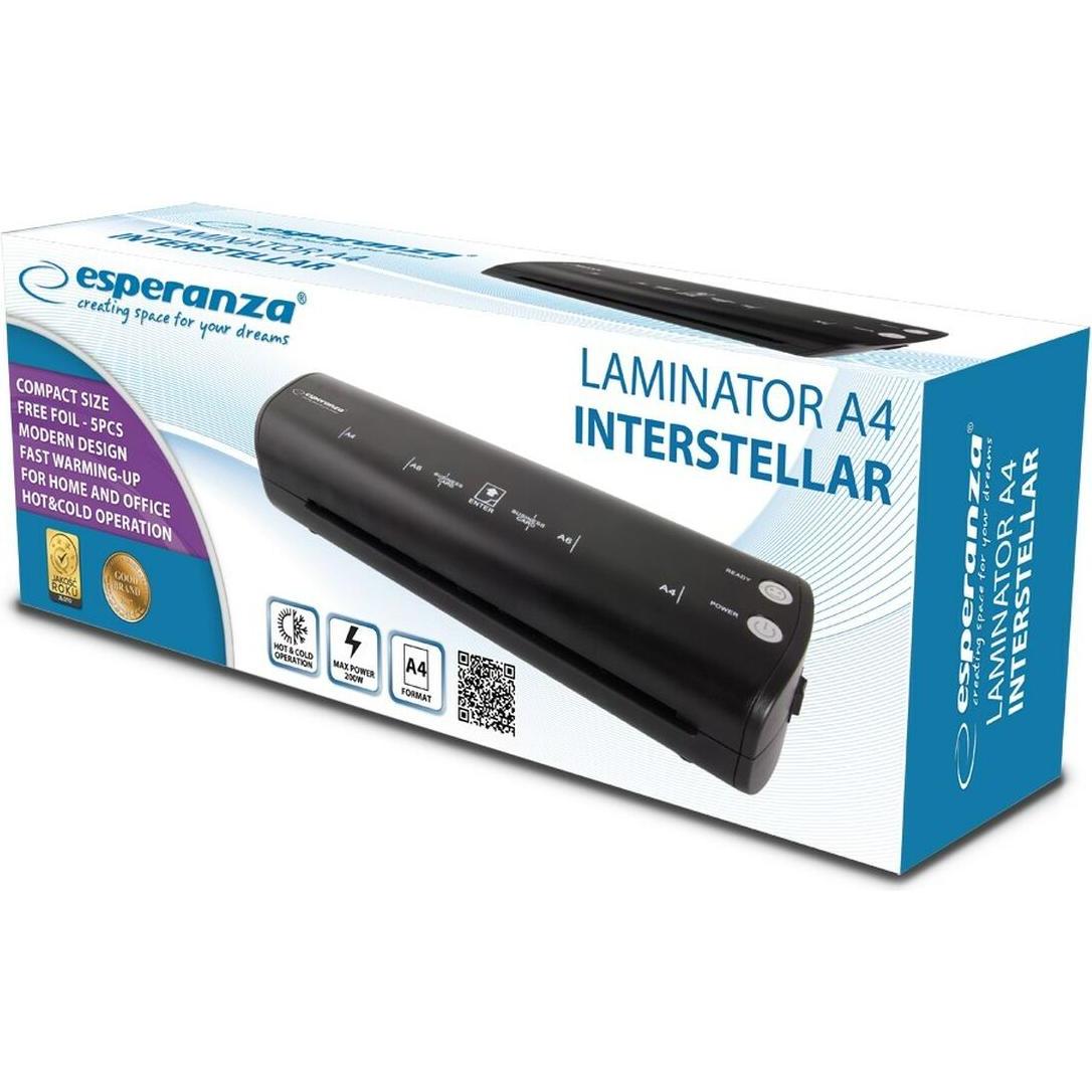 Thumbnail - Esperanza, Laminiergerät, EFL004 laminator Black (125 µm, A4)