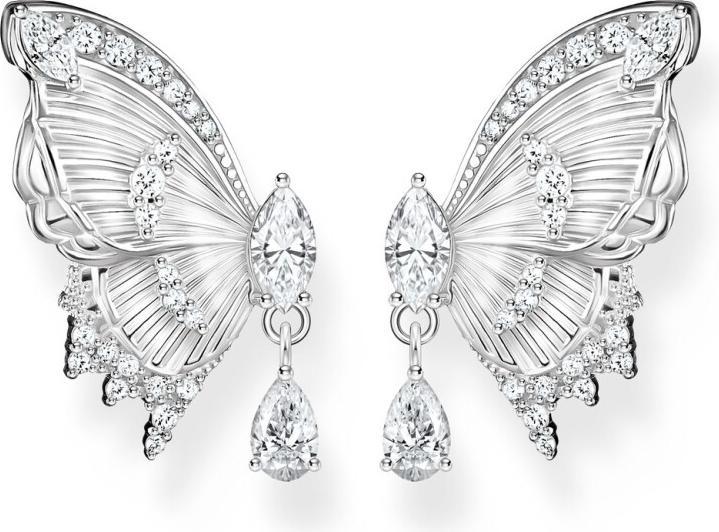 Immagine prodotto Thomas Sabo Ohrstecker Schmetterling Butterfly Paradise mit Steinen Silber (Argento 925)
