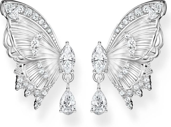 Produktbild Thomas Sabo Ohrstecker Schmetterling Butterfly Paradise mit Steinen Silber (925er Silber)