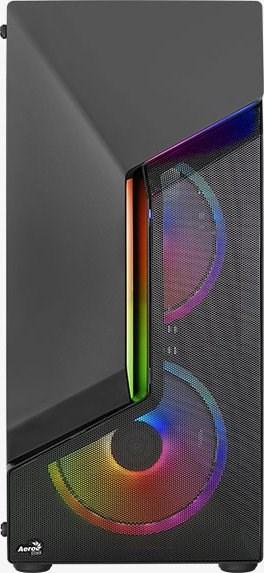 Actual product image AeroCool Scape-G-BK-v2 Midi Tower, Tempered Glass, FRGB (ATX, mATX, Mini-ITX)