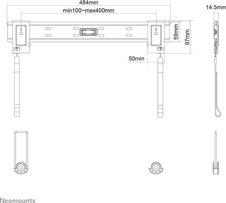 Actual product image Neomounts Plasma W840 (Wall, 50 kg, 23" - 52")