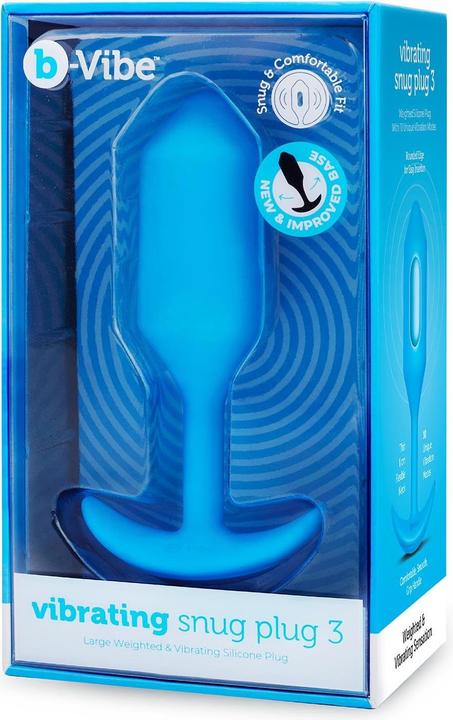 Produktbild B-Vibe Vibrating Snug Plug 3 (L) Blue