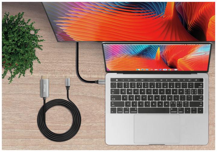 Actual product image Trust USB-C connection cable (1x USB-C™ plug (1.80 m, USB Type C, HDMI, 1.4)