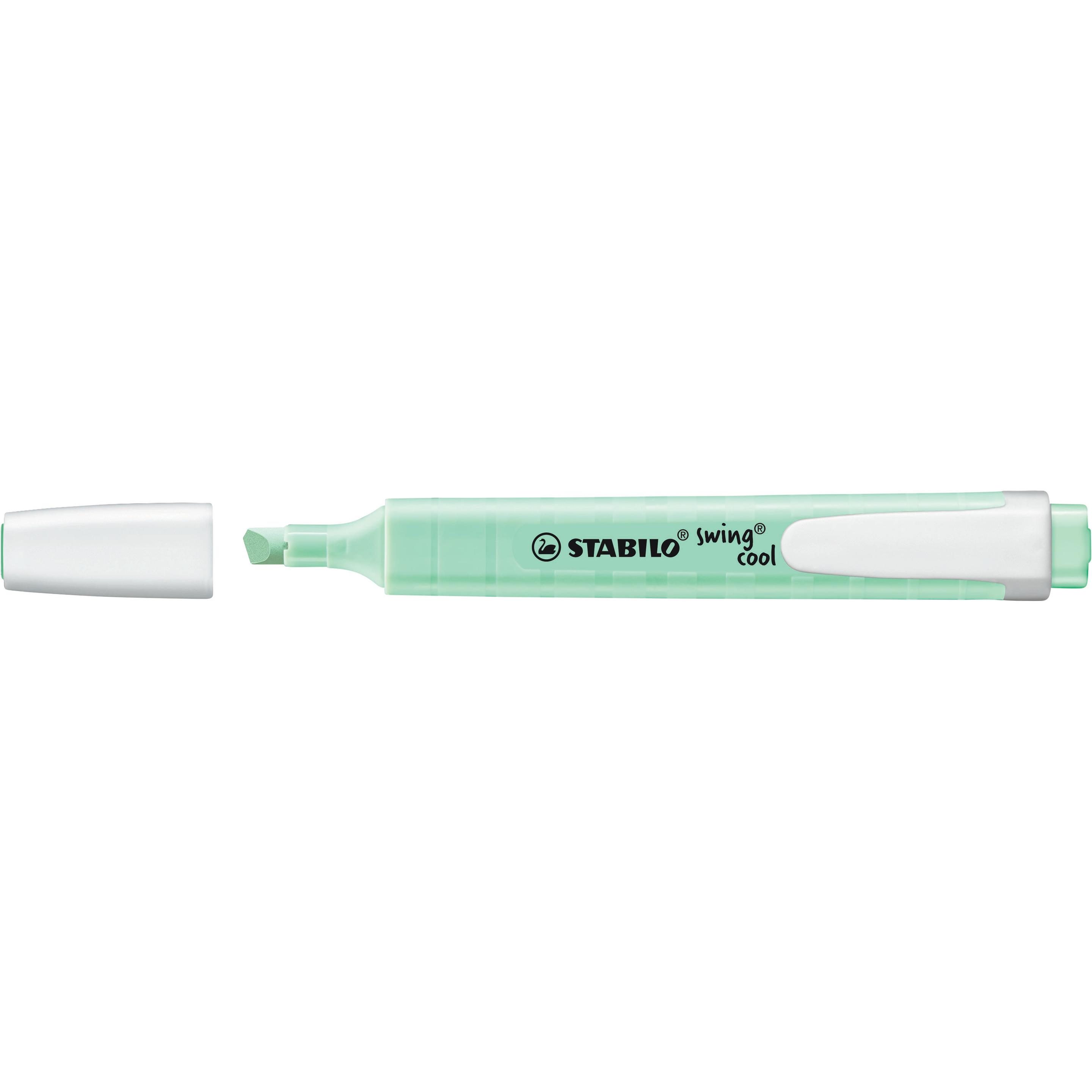 10x STABILO, Marker, swing cool Pastel Textmarker (Green, 1 mm, 1 x)