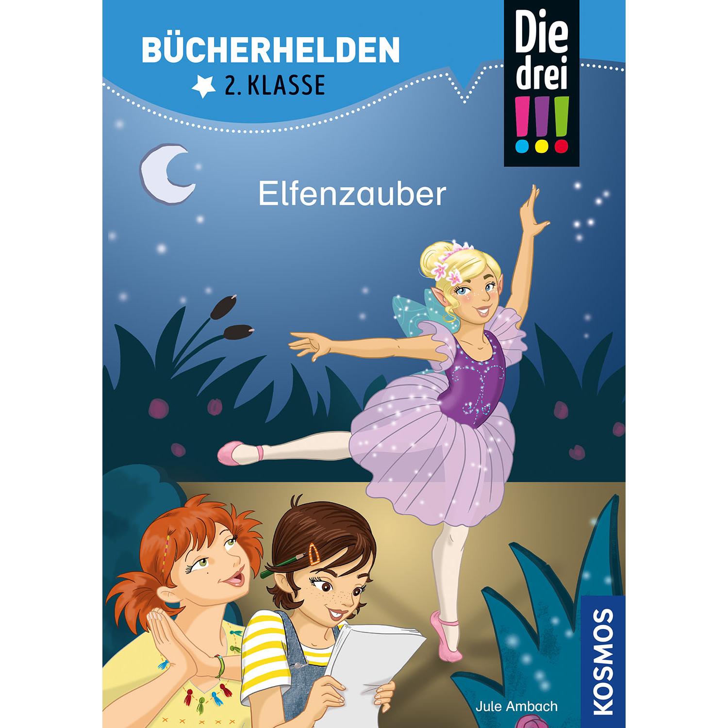 Die drei!!!, Bücherhelden 2. Klasse, Elfenzauber, Libro per bambini di Jule Ambach, Katja grezzo