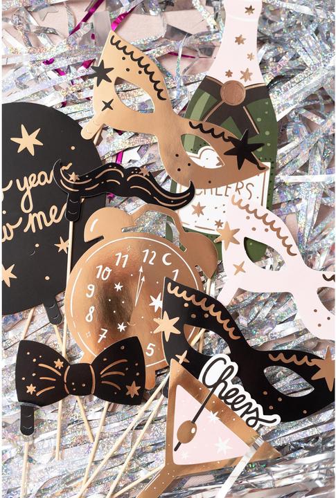Actual product image Partydeco Photo props Let's party, mix (1 pkt / 9 pc.) (9 Piece)