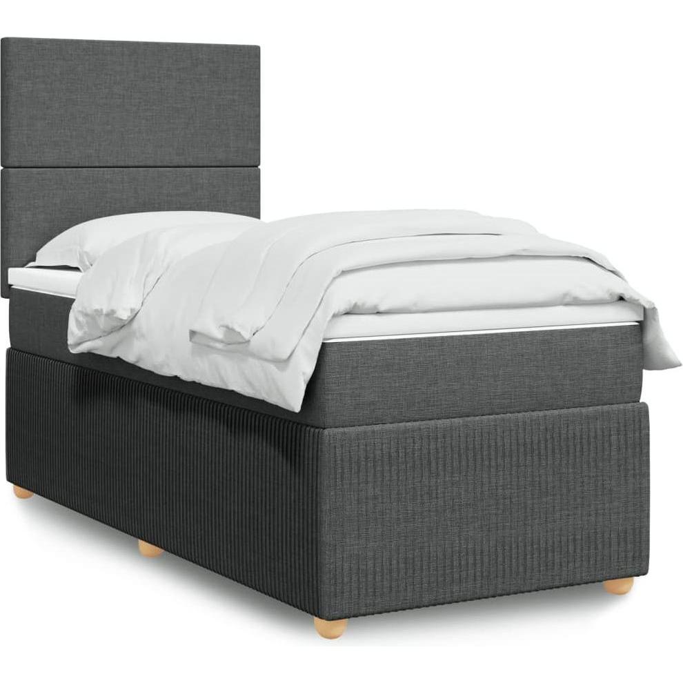 VidaXL, Bett, Bo x springbett mit Matratze 80 x 200 cm Stoff (80 x 200 cm)