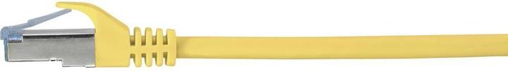 Actual product image Renkforce RJ45 network cable, patch cable CAT 6a S/FTP 0.25 m Yellow with snap-in lugs (S/FTP, CAT6a, 0.25 m)
