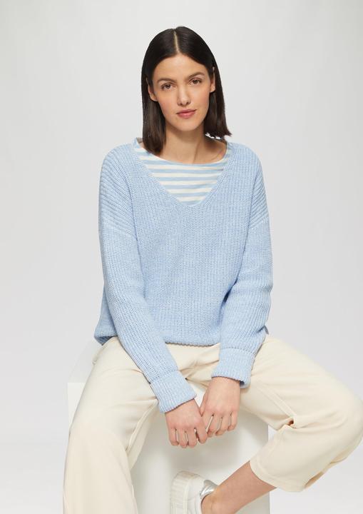 Produktbild S.Oliver Strickpullover Strickpullover im Relaxed Fit aus Baumwollmix (46)