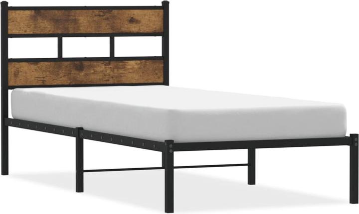 VidaXL Bett ohne Matratze Räuchereiche (90 x 200 cm)