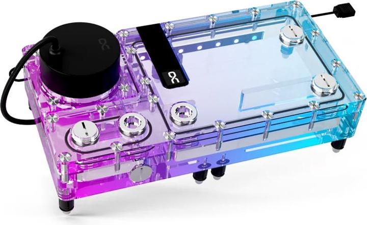 Produktbild Alphacool PUM Core Flat Reservoir 240 Right mit VPP Apex Pumpe