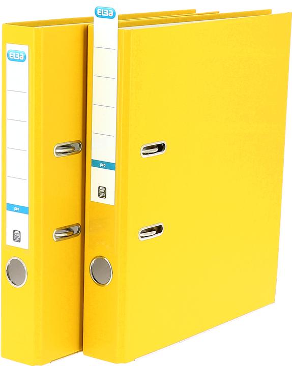 Actual product image Elba Folder smart PP paper, spine width: 50 mm, yellow DIN A4, cover outside PP (A4, 50 mm, 1 Piece)