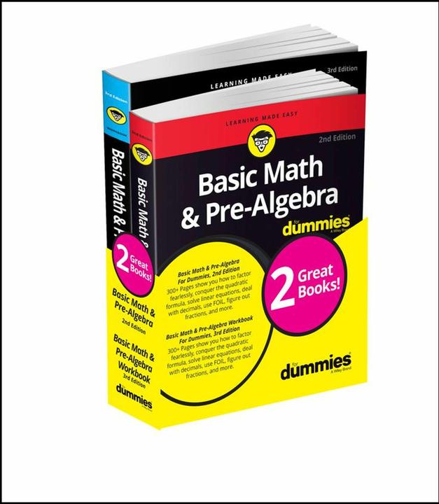 Produktbild Basic Math & Pre-Algebra Workbook For Dummies with Basic Math & Pre-Algebra For Dummies Bundle (Englisch, Mark Zegarelli, 2017)