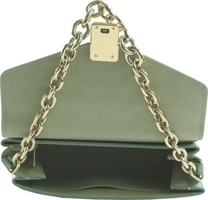 Actual product image Furla meridiana shoulder bag in aquamarine leather