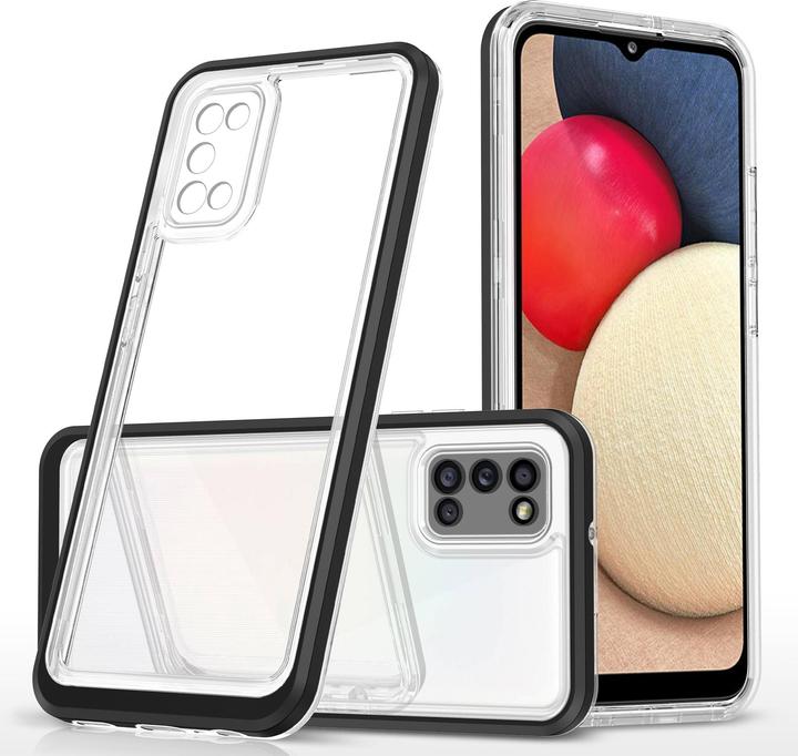Hurtel Clear 3in1 case for Samsung Galaxy A03s (166) frame gel cover black (Samsung Galaxy A03s)
