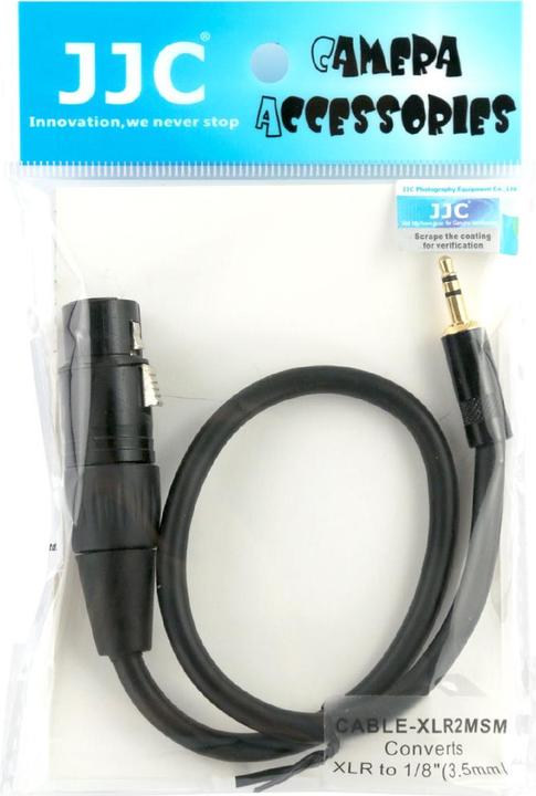 Produktbild JJC Cable XLR2MSM Cable Adapter XLR 3,5mm Jack (XLR Kabel)