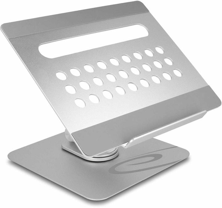 Image du produit Delock Support pour tablette et ordinateur portable avec station d'accueil 4K intégrée - HDMI / lecteur de (USB-C, 6 ports)