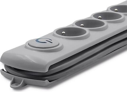 Actual product image Qoltec Surge protector 5 sockets 3m gr (5x, CEE 7/4, 3 m)