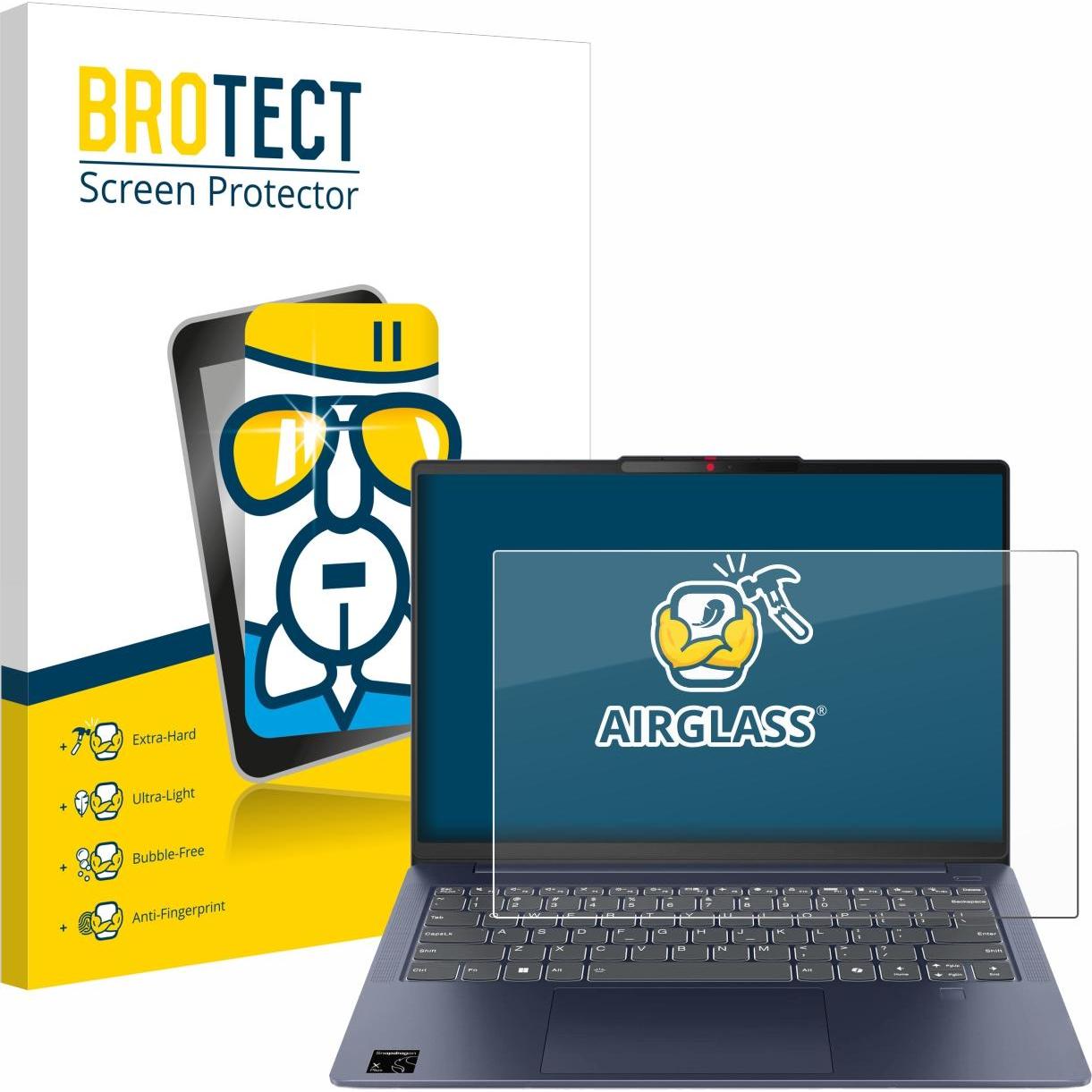 BROTECT Schutzglas Schutzfolie Glas Folie Displayschutz klar (35.56", 16 : 10), Notebook Schutzfolie