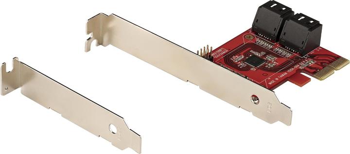 Image du produit StarTech com 4P6G-PCIE-SATA-CARD, PCIe, SATA, PCIe 3.0, Rouge, ASMedia - ASM1164, 6 Gbit/s