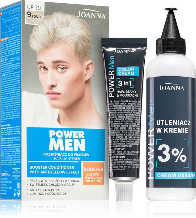 Actual product image Joanna Power Men Hair Bleach Up To 9 Tones (Blond)