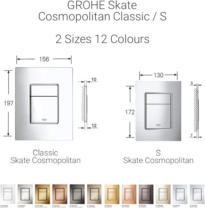 Image du produit Grohe Plaque de recouvrement SKATE C 156x197mm verre miroir