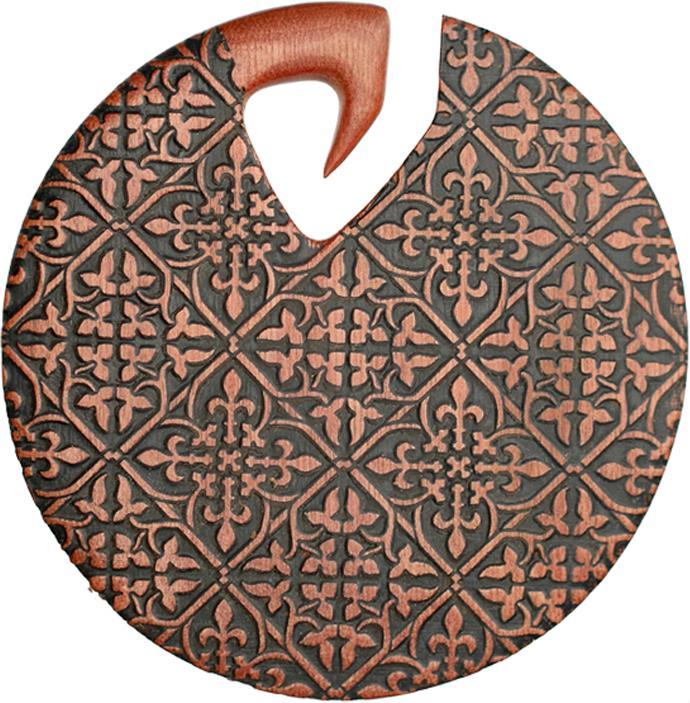Immagine prodotto Star Piercing Ohrgewicht Teller Mandala aus Saba Holz (senza ottone, Organico)