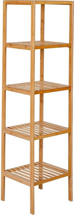 Produktbild Axentia Bambusregal, 5 Ablagen, natur (145 x 36 x 36 cm)