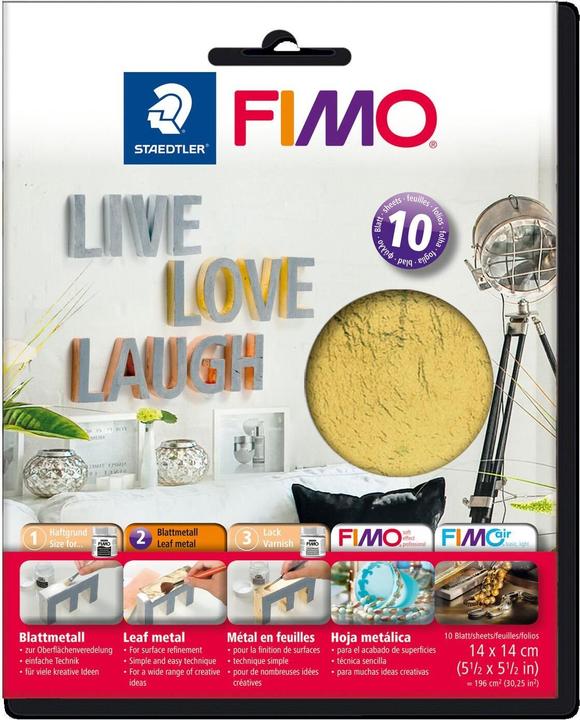 Actual product image Fimo leaf metal