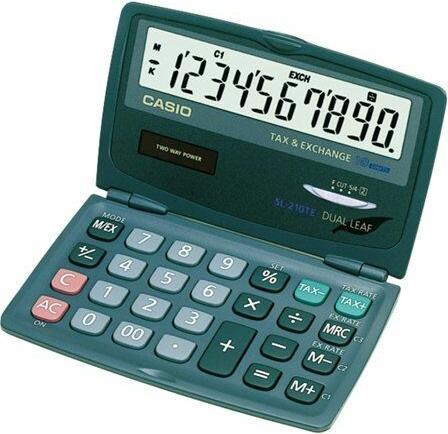 Produktbild Casio Taschenrechner SL-210TE 10-stellig Solar/Batterie (Batterien)