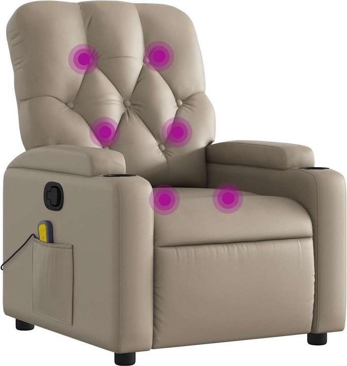Produktbild VidaXL Massagesessel Fernsehsessel Relaxsessel Cappuccino-Braun Kunstleder