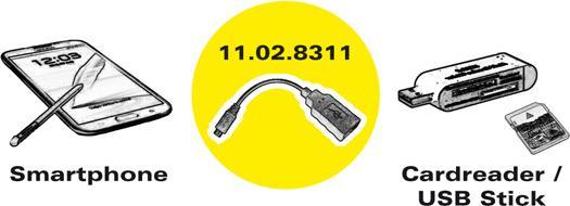 Produktbild Roline A zu Micro B (0.15 m, USB 2.0)