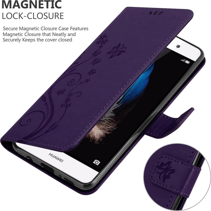 Produktbild Cadorabo Flower Book Cover (Huawei P8 Lite)