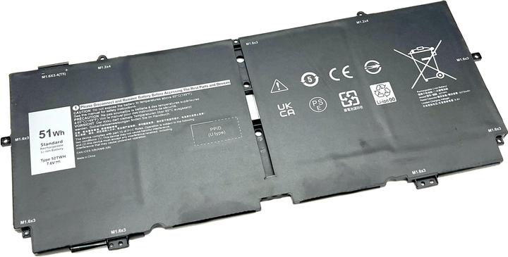 Actual product image Vistaport Battery for DELL XPS 13 7390 2in1/7390 2in1 (4 cubicles, 6375 mAh)