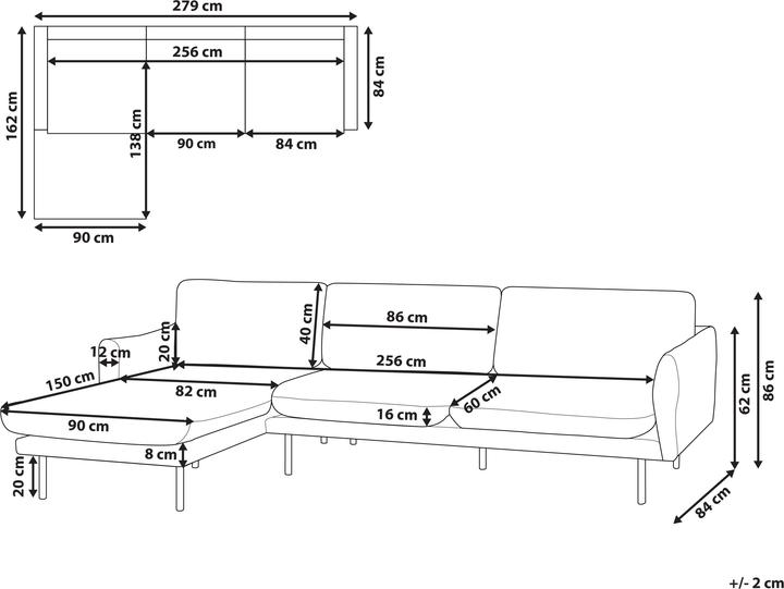 Produktbild Beliani Vinterbro (Ecksofa)